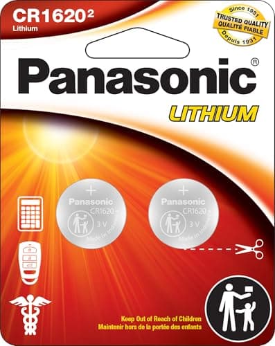 Image of Panasonic CR1620 3.0 Volt Long Lasting Lithium Coin Cell Batteries in Child Resistant, Standards Based Packaging, 2-Battery Pack