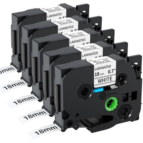 Image of Fimax Tze-241 18mm Compatible with Brother Label Printer Tape 18mm Replacement for Brother P-Touch Label Maker Tape TZe241 TZ-241 for PT-E300 D450 PTD600 PT-P710BT PT-P700 PT-P750W, Black on White