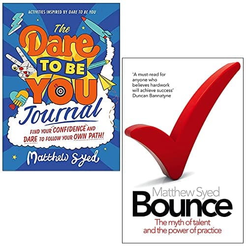 Image of The Dare to Be You Journal & Bounce By Matthew Syed 2 Books Collection Set