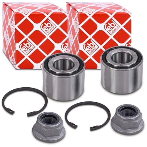 Image of febi bilstein 05538 Wheel Bearing Kit with axle nut and circlip, pack of one