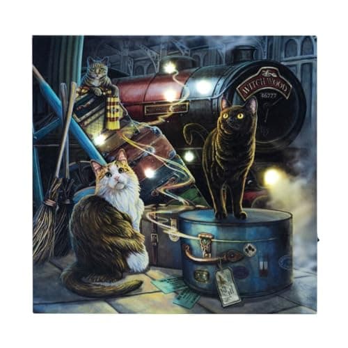 Image of Lisa Parker Witchwood Express Canvas Light Up Plaque (One Size) (Multicoloured)