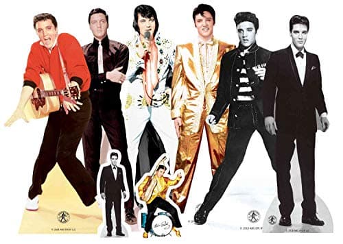 Image of STAR CUTOUTS Fun Pack Ltd TT06 Presley Small Cardboard Cutouts Elvis Party Decorations for Fans, Crafting and Collectors Official Product, Table Tops