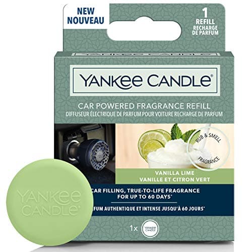 Image of Yankee Candle Car Powered Fragrance Diffuser Refill, Vanilla Lime Car Air Freshener, Lasts Up To 60 Days, 1 Count