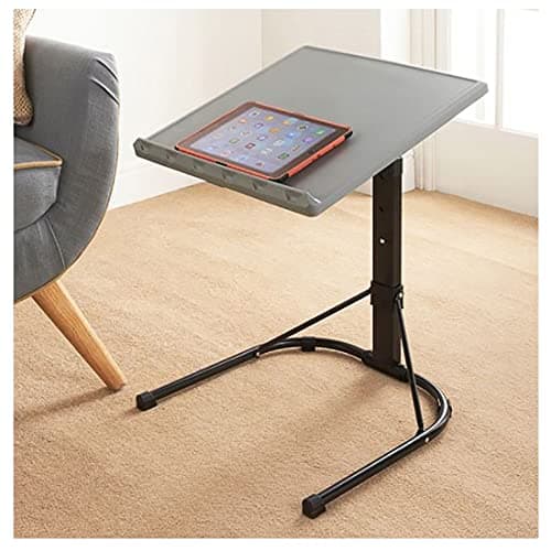 Image of MND Dealings Elegant Spaceways Adjustable Table - Grey & Black it's ready for any Laptop, Computer, Desk,PC Desks Space-Saving with Metal legs for Home Office