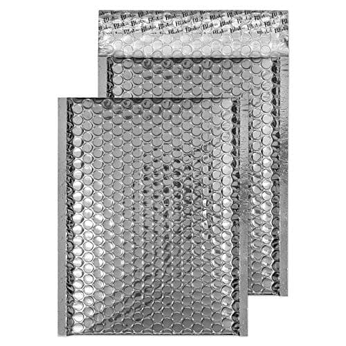 Image of Blake Purely Packaging C5+ 250 x 180 mm Peel & Seal Metallic Padded Bubble Envelopes (MBS250) Sterling Silver - Pack of 100