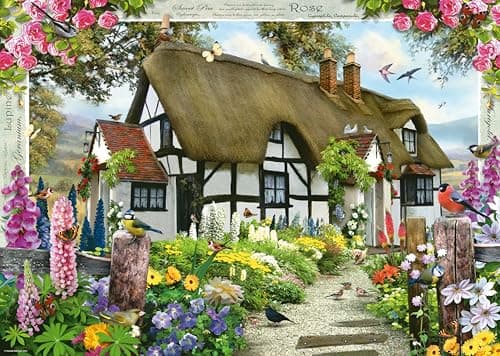 Image of Ravensburger Rose Cottage 500 Piece Jigsaw Puzzle for Adults and Kids Age 10 Years Up - Large Format