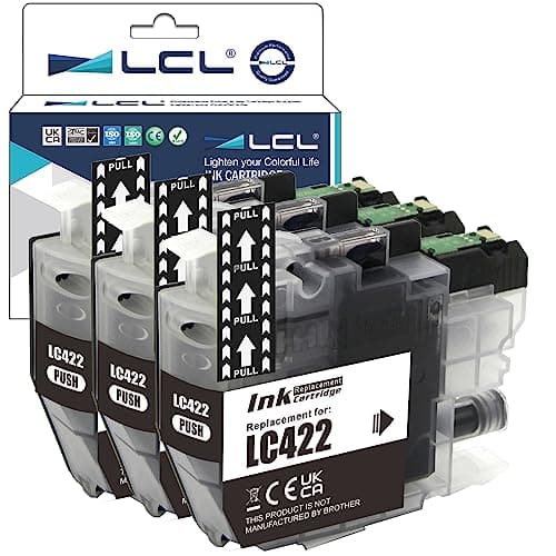 Image of LCL LC422 Black Ink Cartridge Replacement for Brother LC422 LC422XL LC422BK LC422XLBK for MFC-J5340DW MFC-J5345DW MFC-J5740DW MFC-J6540DW MFC-J6940DW Printer (3-Pack)