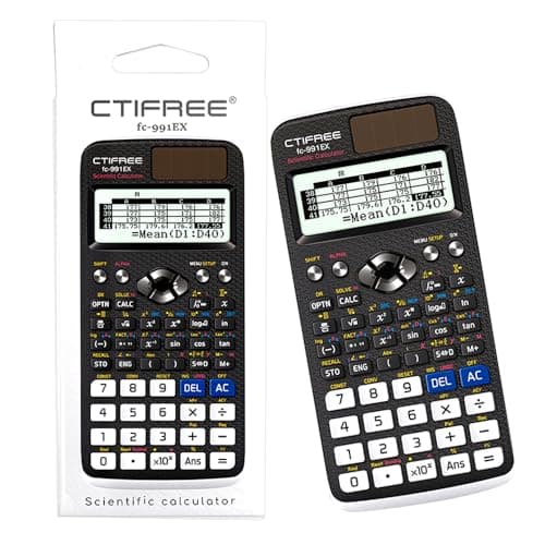Image of FX-991EX Scientific Calculator, Engineering Scientific Calculator with 552 Functions and 2-Line LCD Display, 10+2 Digits Written Display Calculators for School Students, Teachers and Business (Black)
