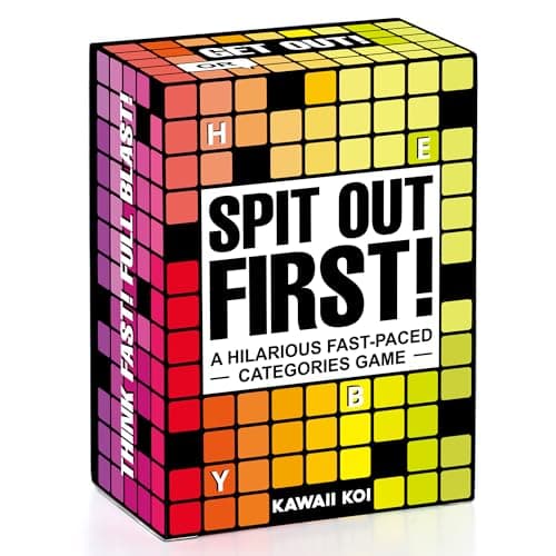 Image of SPIT OUT FIRST - Categories Card Games Fast-Paced & Hilarious Party Game for Ages 14 & Up, 2 to 7 Players or Teams - 108 Word Flash Cards Board Game, Perfect for Family Game Night & Party Favors
