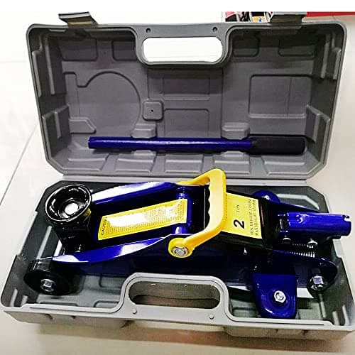 Image of 2 Tonne Hydraulic Trolley Jack for Cars, Low Profile Floor Jack, Jack Lifting for Car Van Garage Repair Tool, Lifting Range 135mm-320mm, Storage Case Includes