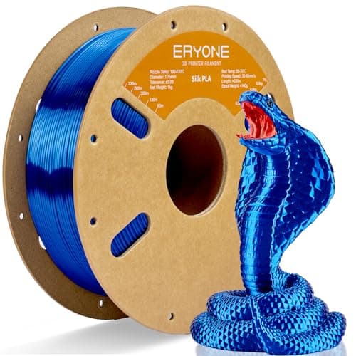 Image of ERYONE Silk PLA Filament for 3D Printer, Shiny Glossy PLA Silk Filament, 1.75mm +/- 0.03mm, 1kg (2.1LBS)/Spool, Royal Blue