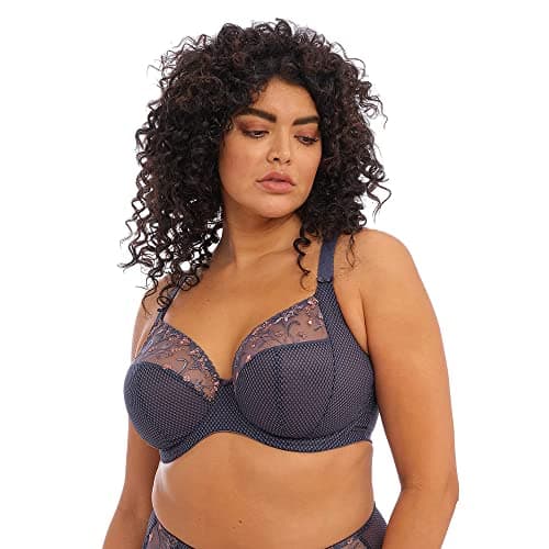 Image of Elomi Women's Charley Plunge Underwire Bra, Sheer, Storm, 42E