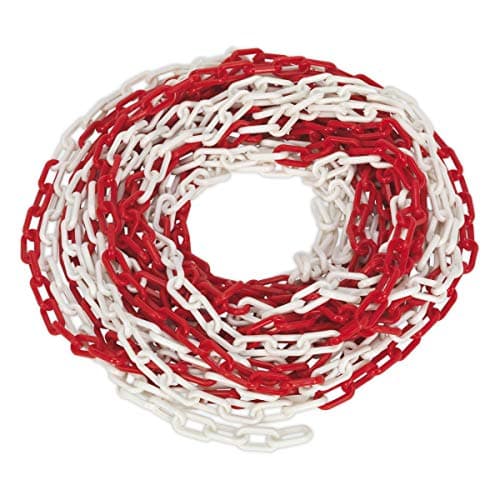Image of Sealey Hsc25M Safety Chain Red/White 25Mtr X 6Mm