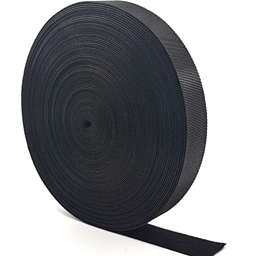 Image of Reusable Cable Ties, Roll 20 m x 2 cm Free Cut Length, Black Reusable Fastening Cable Straps, Hook and Loop Securing Strap for Cable Tidy, Wire Management, Cord Organiser