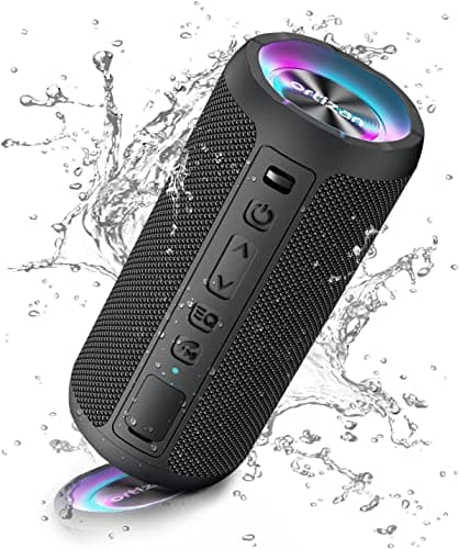 Image of Ortizan Bluetooth Speaker, Portable Wireless Bluetooth Speakers With Led Light, Louder Volume & Enhanced Bass, IPX7 Waterproof, 30H Playtime, Durable Loud Outdoor Speaker for Travel, Sport