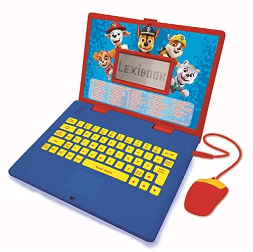 Image of Lexibook, Paw Patrol, Educational and Bilingual Laptop French/English, Toy for Child Kid (Boys & Girls), 124 Activities, Learn Play Games and Music, Red/Blue, JC598PAi1LXB