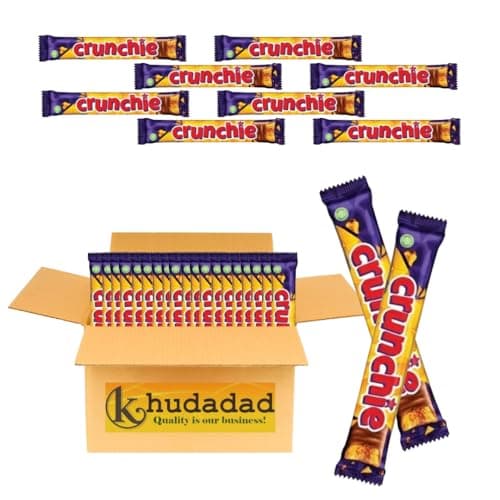 Image of Crunchie Bar Honeycomb Centre Covered in Milk Chocolate – Delicious Honeycomb Crunch Bars (Multipack) (8x Cad Crunchie Milk Choc Bars 32g)