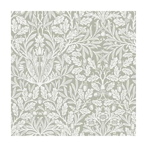 Image of William Morris at Home Acorn Sage Wallpaper | Paste the Wall | Green Leaves | Eco-Friendly