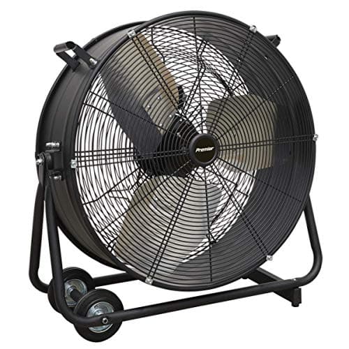 Image of Sealey 230V-Premier 230 V Industrial High Velocity Drum Fan, Black, 24-Inch - HVD24P