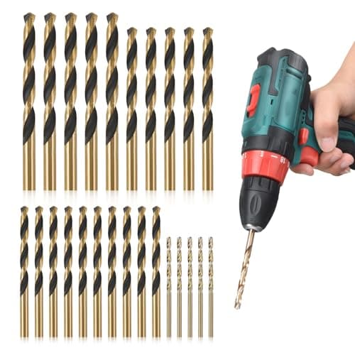 Image of 25 Pcs Cobalt Drill Bits, 5mm 4mm 3mm 2mm M35 HSS Twist Drill Bit Set Stainless Steel Metric Straight Shank Drill Bit Professional Accessory for Hard Metal Cast Iron Copper Aluminum Wood Plastic