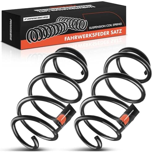 Image of Frankberg 2x Coil Spring Front axle Compatible with T.i.g.u.a.n 2007-2018 C.a.d.d.y III 2010-2015 C.a.d.d.y IV 2015-2020 Replace# 5N0411105AA