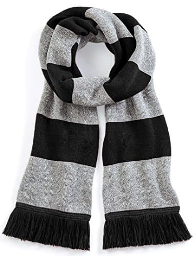 Image of Beechfield Stadium Scarf Unisex Adult, Black / Heather, One size