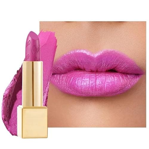 Image of OULAC Purple Metallic Glitter Lipstick, Violet Shine High Impact Lipcolor,Mauve Long Lasting Lip Stick, Soft and Ultra Moisture,Vegan & Cruelty-Free, Full-Coverage Lip Color 4.3 g/0.15 Velocity(15)