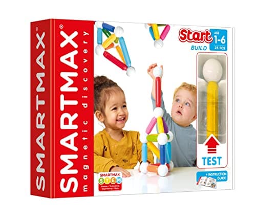 Image of SMARTMAX - Start, Magnetic Discovery Construction, Ages 1-6 Years, Blue,green,orange,pink,purple,red,white