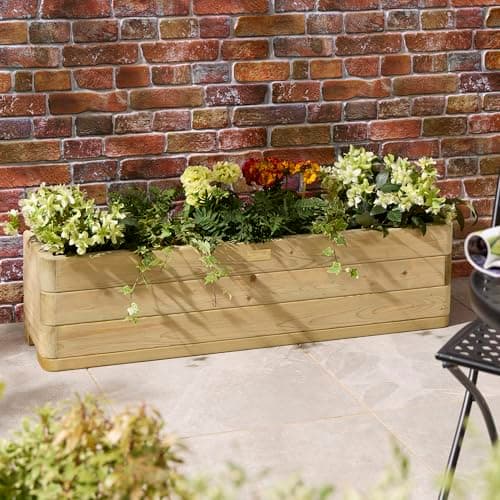 Image of Rowlinson Marberry Trough Planter 1.2m