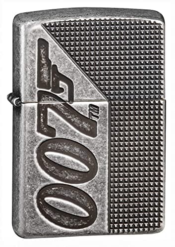 Image of ZIPPO – Windproof Lighter, James Bond 007™, Deep Carve, Armor® Antique Silver, Refillable, In Gift Box