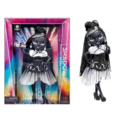 Image of Rainbow High Shadow High Fashion Doll - Shanelle Onyx - Black Hair, 28 cm Fashion Doll with Designer Outfits, Suitable for Collectors & Children Ages 6-12 Years