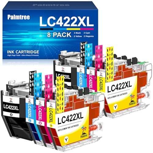 Image of Palmtree LC422XL Ink Cartridges Multipack Replacement for Brother LC422XL LC422 LC-422XL VAL Compatible with Brother MFC-J5340DW MFC-J5345DW MFC-J5740DW MFC-J6940DW MFC-J6540DW 8 pack