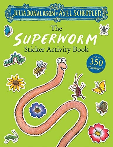 Image of The Superworm Sticker Activity Book: Packed with mazes, dot-to-dots, word searches, colouring-in pages and more!