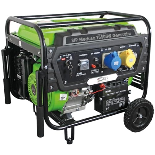Image of SIP MEDUSA T5500W Petrol Generator 5500W 13hp 390cc 4 Stroke Engine Electric Start, 25L Fuel Tank