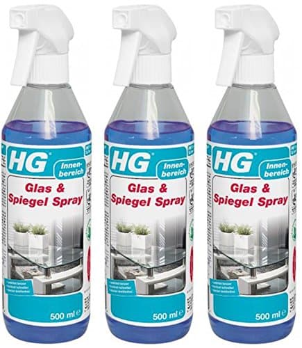 Image of HG 142050105 Glass and Mirror Spray Glass Cleaner (2 + 1 Free) Pack of 3