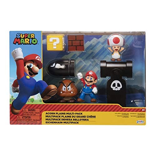 Image of Super Mario Nitendo Acorn Plains 2.5” Figure Multipack Diorama Set, 3, Nitendo Super Mario