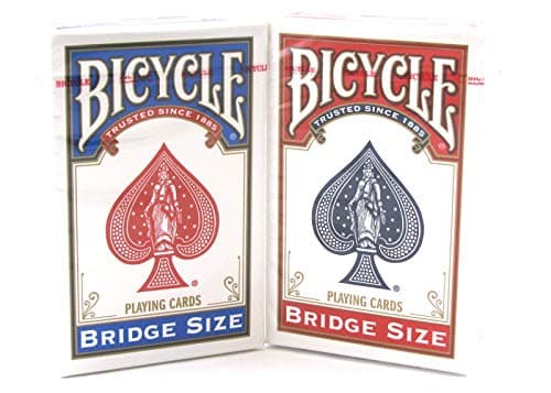 Image of Bicycle Bridge Standard Index Playing Cards - 1 Red Deck and 1 Blue Deck by