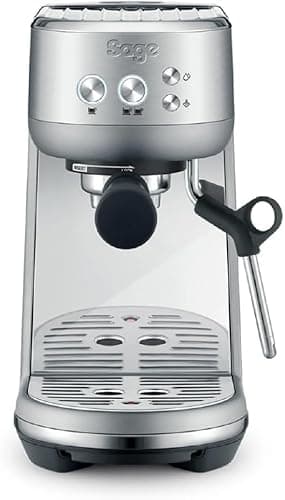 Image of Sage - The Bambino - Compact Coffee Machine with Automatic Milk Frother, Brushed Stainless Steel
