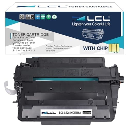 Image of LCL Remanufactured Toner Cartridge 55X CE255X 724H CRG724H 12500 pages (1 Black) Replacement for HP Laserjet Enterprise P3010 P3011 P3015 P3016 P3015d P3015dn P3015n P3015x 500 MFP M525dn M525f