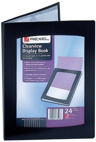 Image of Rexel A5 Clearview Display Book - Black
