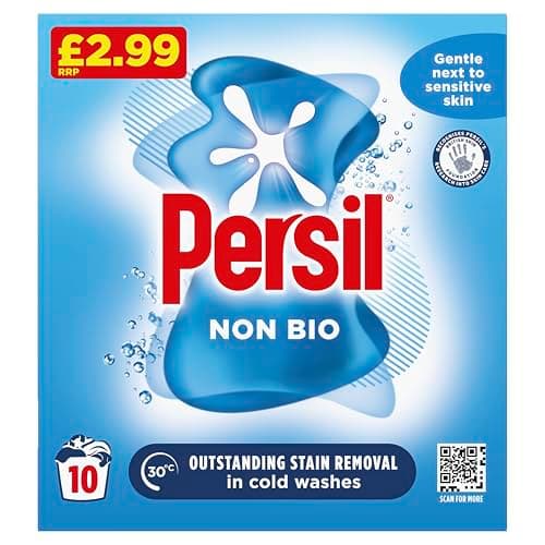 Image of Persil Non Bio Washing Powder gentle next to sensitive skin for outstanding stain removal in cold washes 10 washes (500 g)
