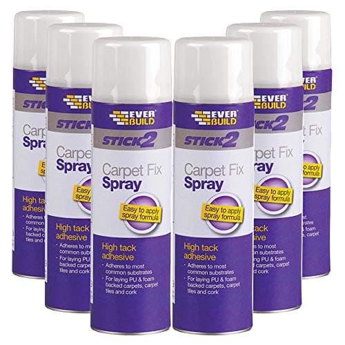 Image of 6 x Everbuild Carpet Adhesive Sticking Spray Glue - 500ml