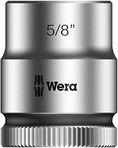 Image of Wera 05003576001 5/8-Inch 8790 HMB Zyklop Socket with Hexagon Drive - Silver