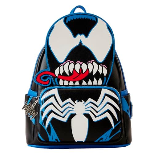 Image of Loungefly Marvel Venom Cosplay Backpack Glow in the Dark, Multi, One Size, Halloween Mini Backpack
