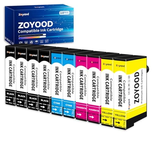 Image of Zoyood Compatible 405XL Ink Cartridges Compatible with Epson 405 Ink Cartridges 405 XL Multipack for Workforce Pro WF-3820 WF-3825 WF-4820 WF-4825 WF-4830 WF-7310 WF-7830 WF-7835 WF-7840 (10-Pack)