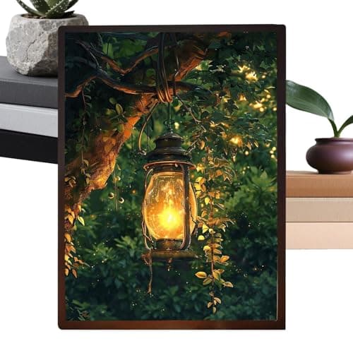 Image of Xijobido LED Painting - 3 Color Light up Picture,Three-Level Dimmable Art Lamp for Room Bedroom Home Birthday Housewarming Wedding Party