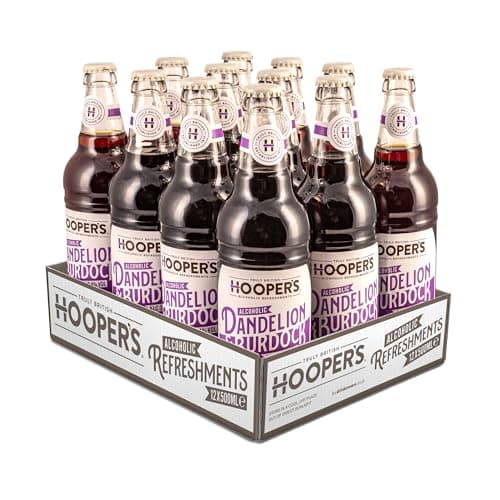 Image of Hooper's Alcoholic Dandelion & Burdock | 12 x 500ml Bottles Case | Traditional Dandelion & Burdock | Pub Drink | Ready To Drink | 3.4% ABV | Classic Dandelion and Burdock Taste |