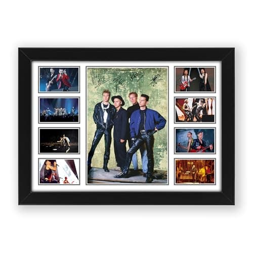 Image of Depeche Mode Signed Poster Print - Limited Edition Autograph Fan Gift – Collectible Memorabilia Wall Art Merchandise - Electronic Music Legend Memento Mori (A4 Framed)