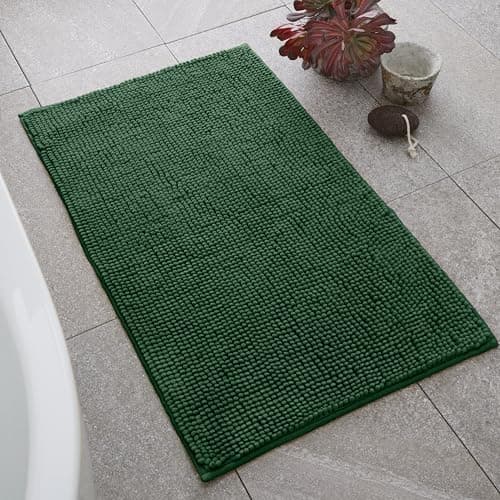 Image of Catherine Lansfield Bobble Bath Mat, 50x80 cm, Dark Green
