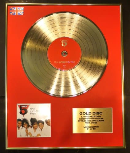 Image of 5 Star Cd Gold Disc Record Limited Edition/The Greatest Hits